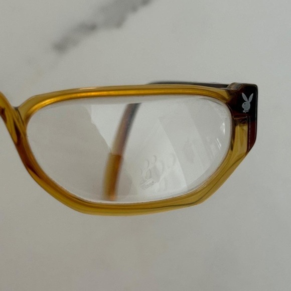 Vintage Playboy Eyeglass Frames 4547 Austria Half Frame Brown 51-23 - Picture 2 of 7